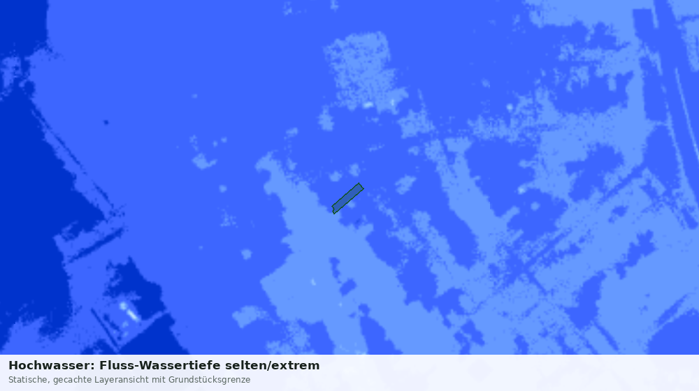 Statische Kartenansicht: Hochwasser: Fluss-Wassertiefe selten/extrem