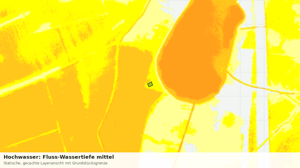 Statische Kartenansicht: Hochwasser: Fluss-Wassertiefe mittel