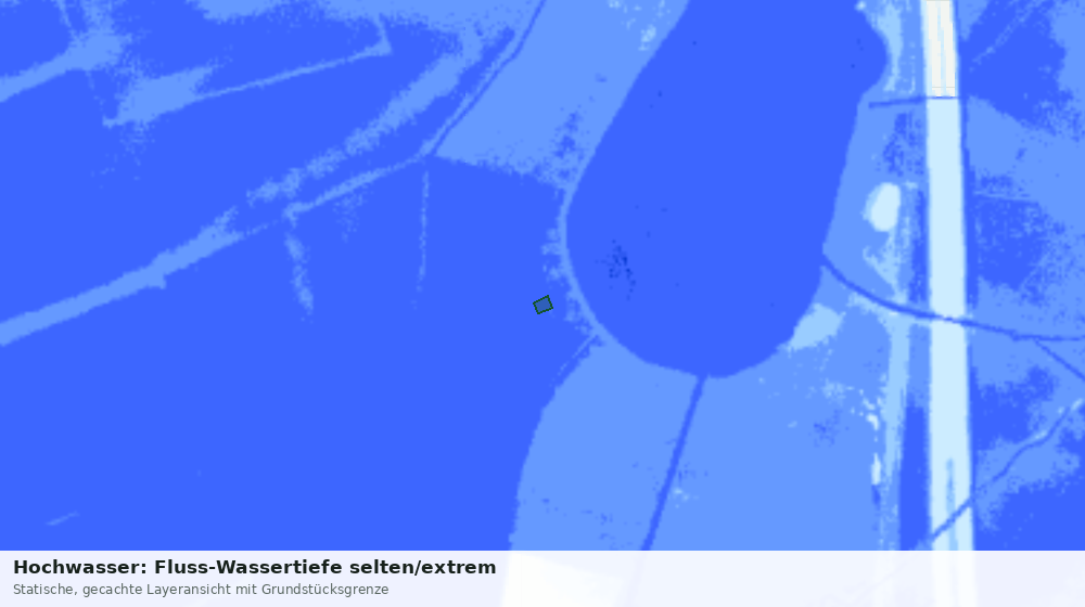 Statische Kartenansicht: Hochwasser: Fluss-Wassertiefe selten/extrem