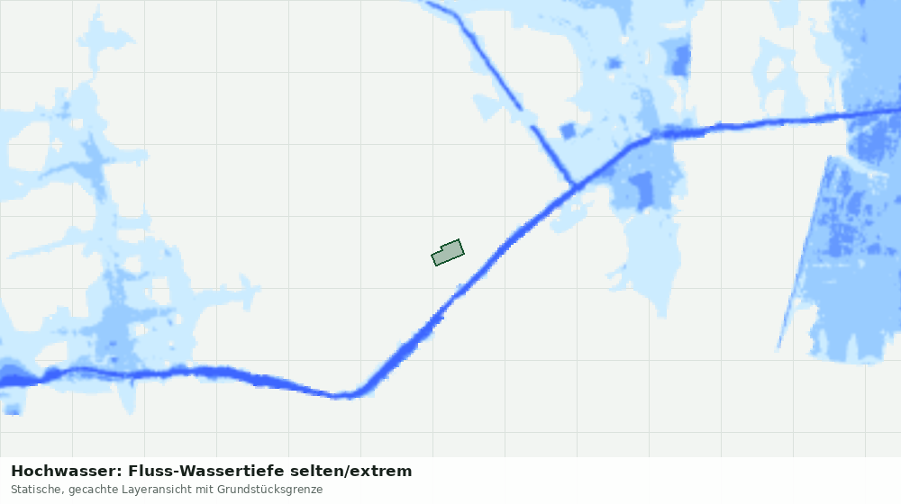 Statische Kartenansicht: Hochwasser: Fluss-Wassertiefe selten/extrem