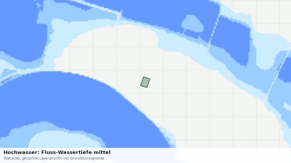 Statische Kartenansicht: Hochwasser: Fluss-Wassertiefe mittel