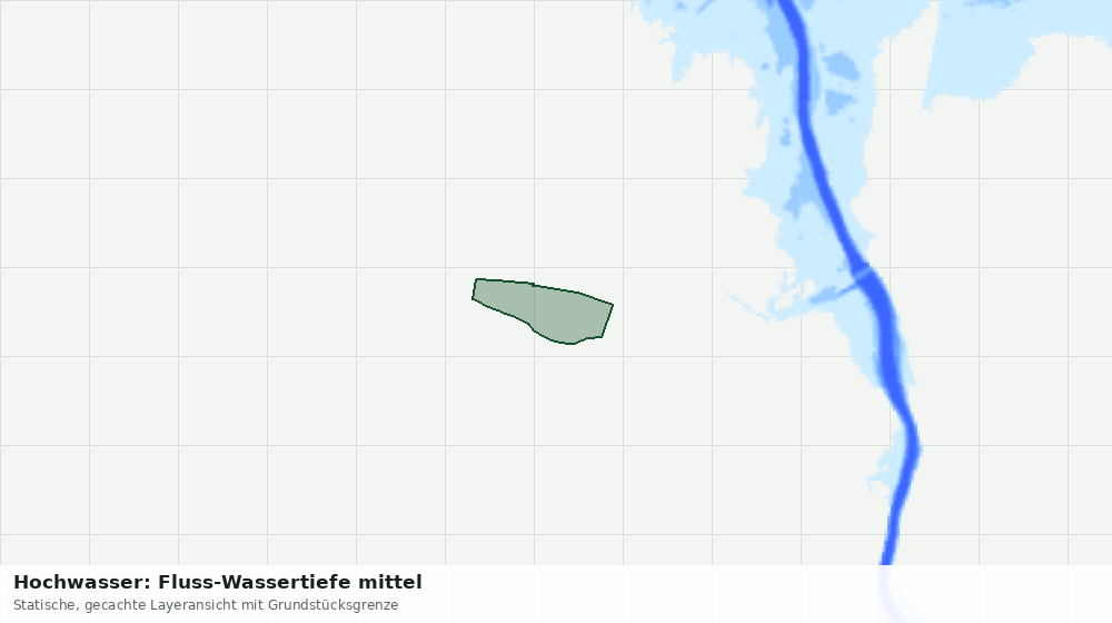 Statische Kartenansicht: Hochwasser: Fluss-Wassertiefe mittel