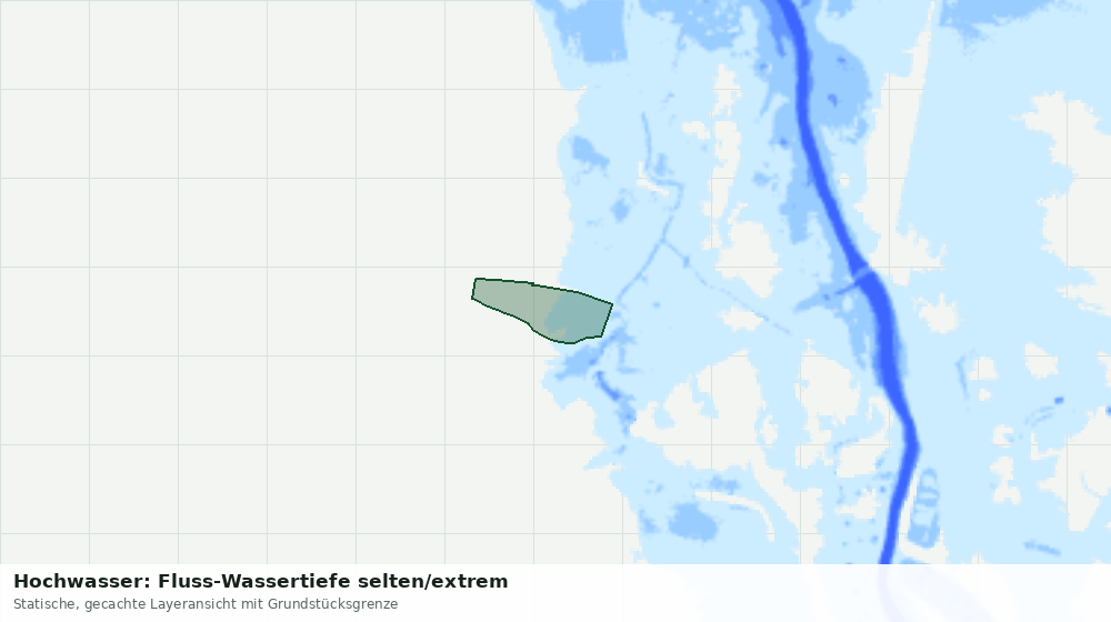Statische Kartenansicht: Hochwasser: Fluss-Wassertiefe selten/extrem