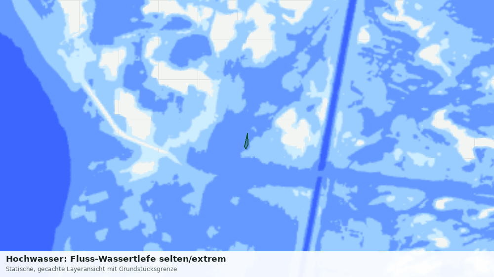 Statische Kartenansicht: Hochwasser: Fluss-Wassertiefe selten/extrem