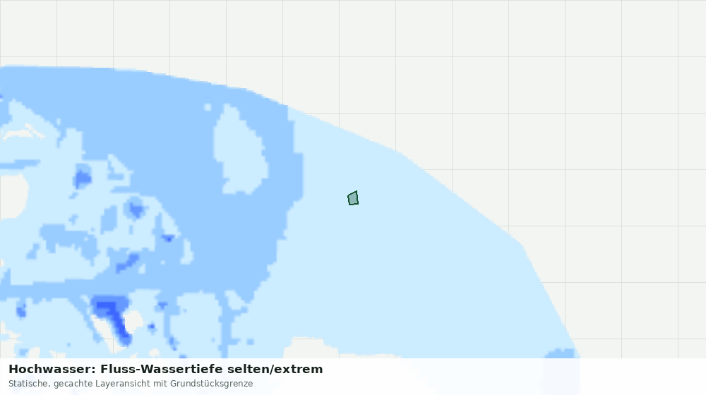 Statische Kartenansicht: Hochwasser: Fluss-Wassertiefe selten/extrem