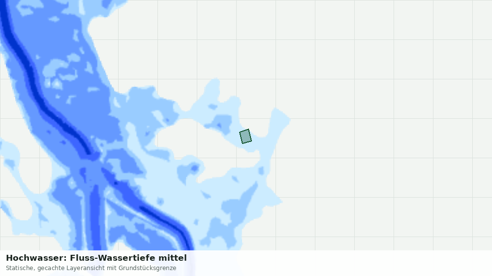 Statische Kartenansicht: Hochwasser: Fluss-Wassertiefe mittel