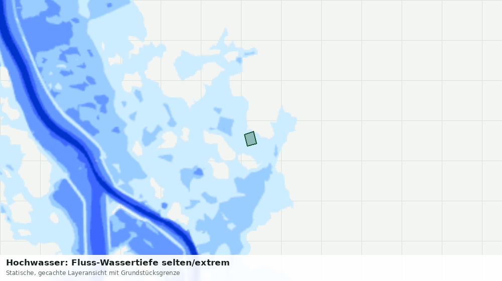 Statische Kartenansicht: Hochwasser: Fluss-Wassertiefe selten/extrem
