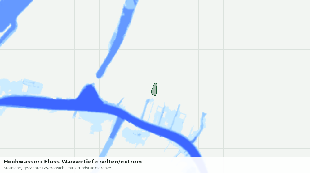 Statische Kartenansicht: Hochwasser: Fluss-Wassertiefe selten/extrem