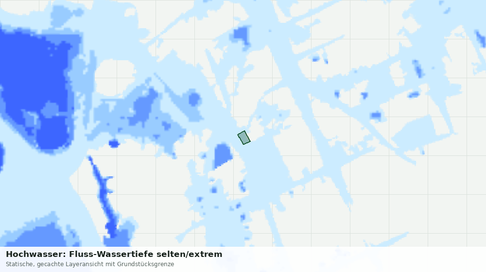 Statische Kartenansicht: Hochwasser: Fluss-Wassertiefe selten/extrem