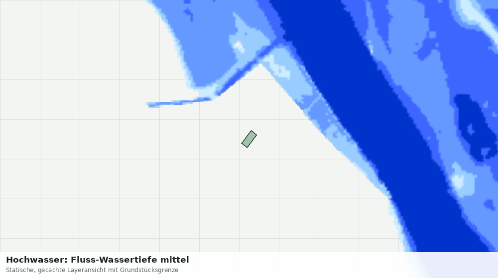 Statische Kartenansicht: Hochwasser: Fluss-Wassertiefe mittel