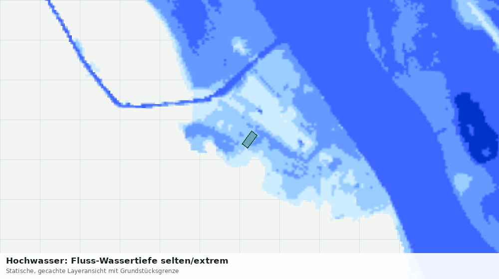 Statische Kartenansicht: Hochwasser: Fluss-Wassertiefe selten/extrem