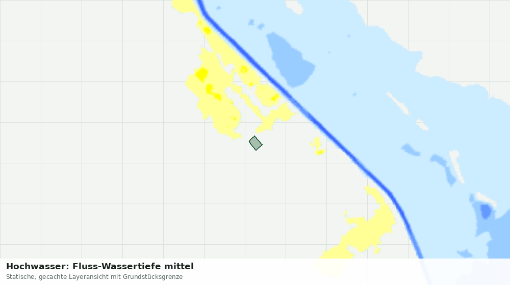 Statische Kartenansicht: Hochwasser: Fluss-Wassertiefe mittel