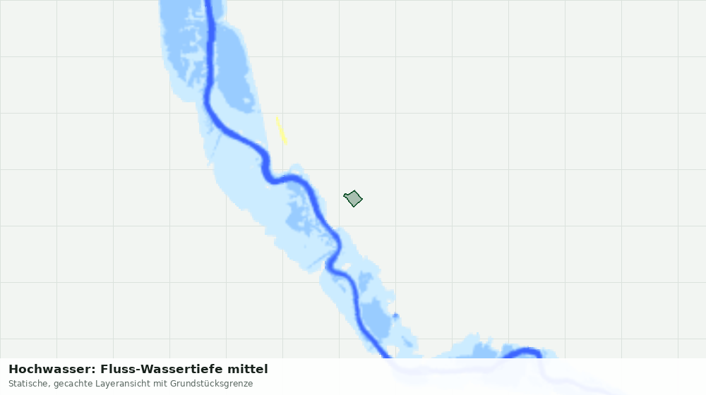 Statische Kartenansicht: Hochwasser: Fluss-Wassertiefe mittel