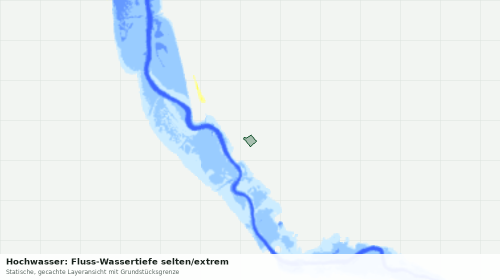 Statische Kartenansicht: Hochwasser: Fluss-Wassertiefe selten/extrem