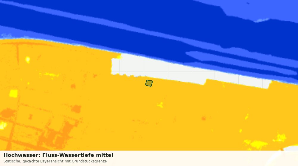 Statische Kartenansicht: Hochwasser: Fluss-Wassertiefe mittel