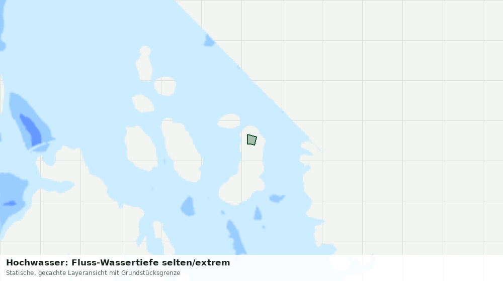 Statische Kartenansicht: Hochwasser: Fluss-Wassertiefe selten/extrem