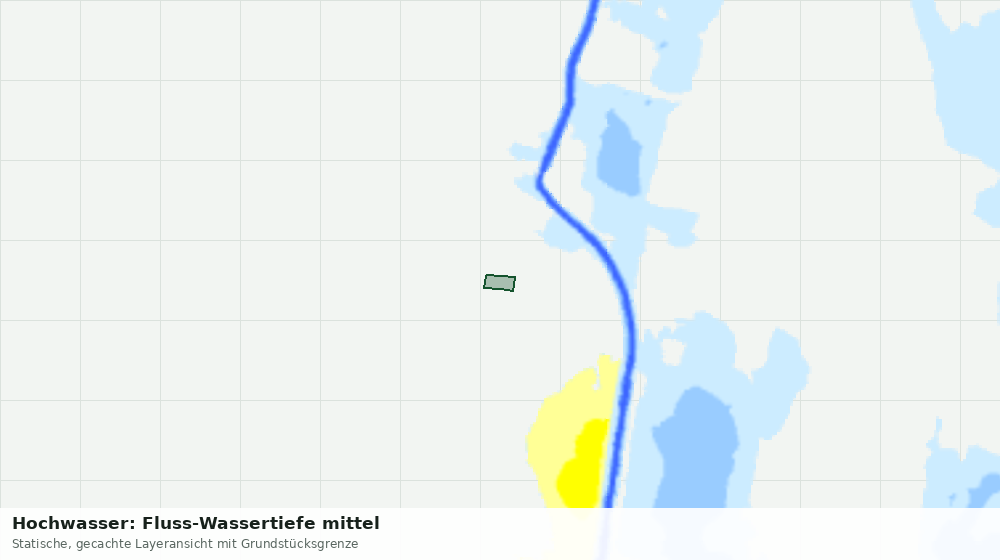 Statische Kartenansicht: Hochwasser: Fluss-Wassertiefe mittel