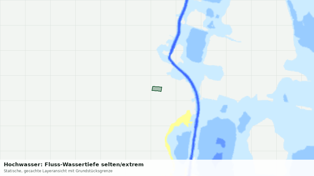 Statische Kartenansicht: Hochwasser: Fluss-Wassertiefe selten/extrem