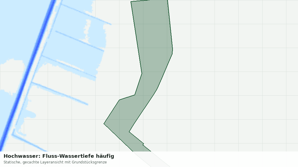 Statische Kartenansicht: Hochwasser: Fluss-Wassertiefe häufig