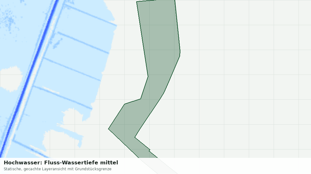 Statische Kartenansicht: Hochwasser: Fluss-Wassertiefe mittel