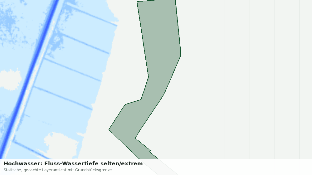 Statische Kartenansicht: Hochwasser: Fluss-Wassertiefe selten/extrem