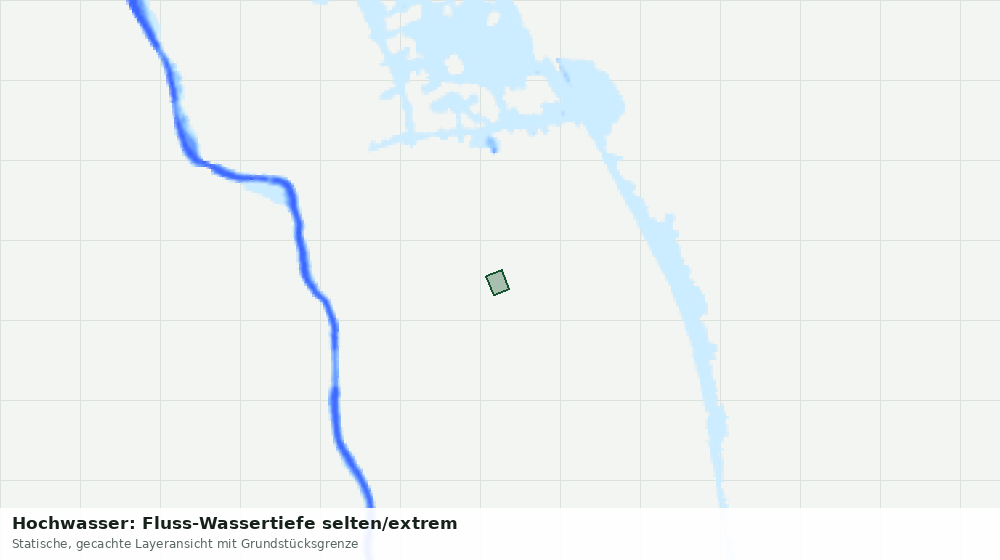 Statische Kartenansicht: Hochwasser: Fluss-Wassertiefe selten/extrem