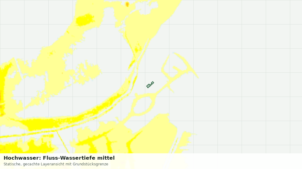 Statische Kartenansicht: Hochwasser: Fluss-Wassertiefe mittel