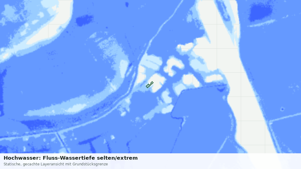 Statische Kartenansicht: Hochwasser: Fluss-Wassertiefe selten/extrem