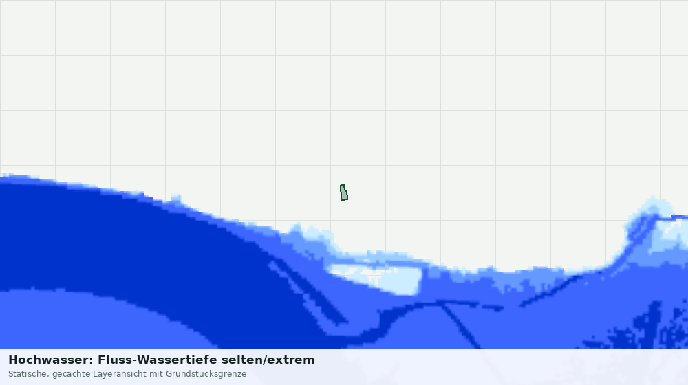 Statische Kartenansicht: Hochwasser: Fluss-Wassertiefe selten/extrem