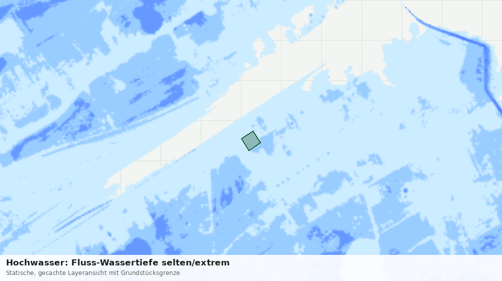 Statische Kartenansicht: Hochwasser: Fluss-Wassertiefe selten/extrem