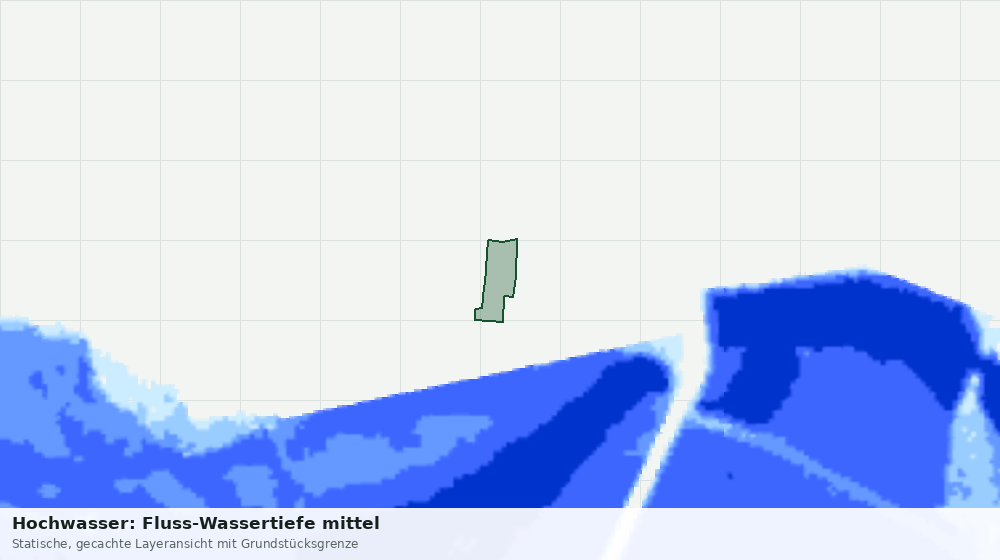 Statische Kartenansicht: Hochwasser: Fluss-Wassertiefe mittel