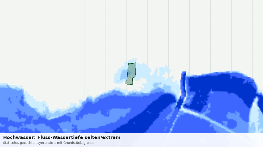 Statische Kartenansicht: Hochwasser: Fluss-Wassertiefe selten/extrem
