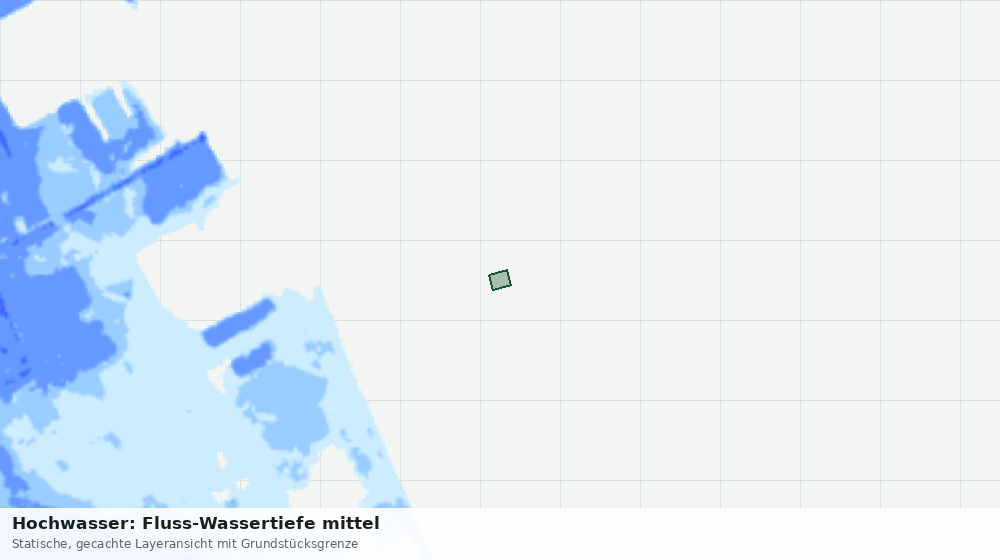 Statische Kartenansicht: Hochwasser: Fluss-Wassertiefe mittel