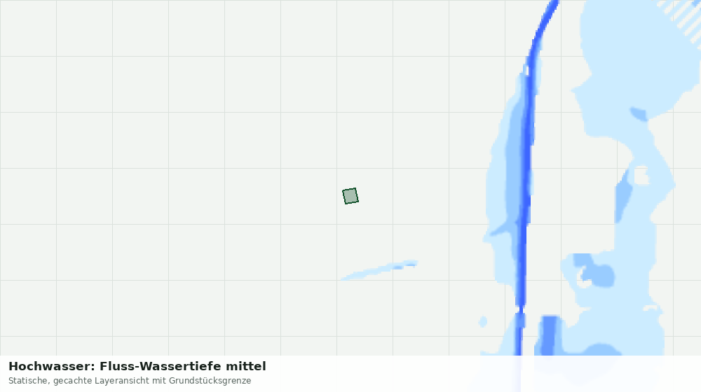 Statische Kartenansicht: Hochwasser: Fluss-Wassertiefe mittel