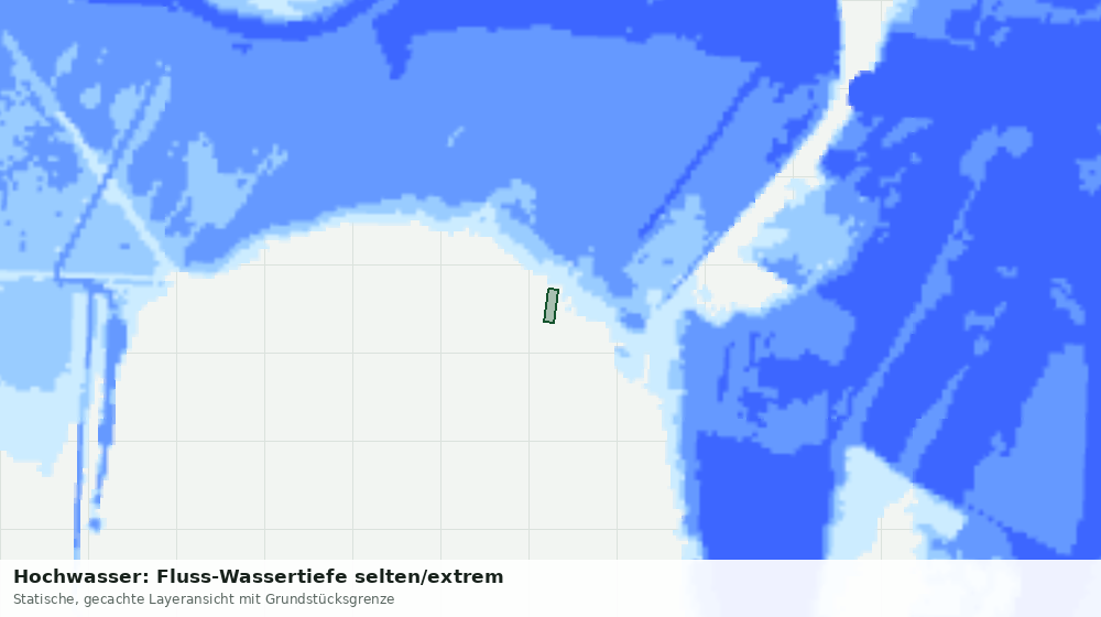 Statische Kartenansicht: Hochwasser: Fluss-Wassertiefe selten/extrem