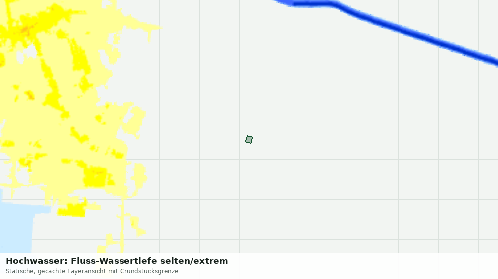 Statische Kartenansicht: Hochwasser: Fluss-Wassertiefe selten/extrem
