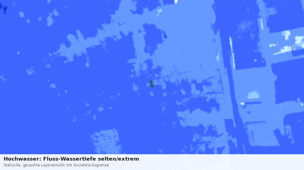 Statische Kartenansicht: Hochwasser: Fluss-Wassertiefe selten/extrem