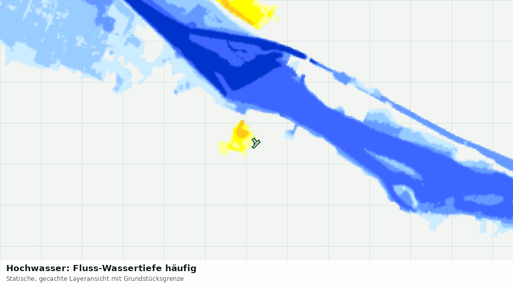 Statische Kartenansicht: Hochwasser: Fluss-Wassertiefe häufig