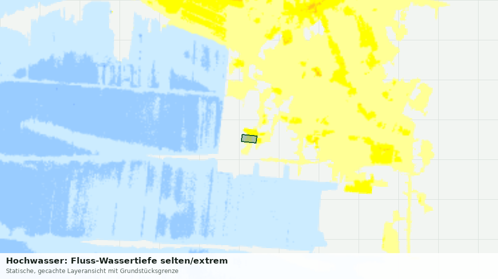 Statische Kartenansicht: Hochwasser: Fluss-Wassertiefe selten/extrem
