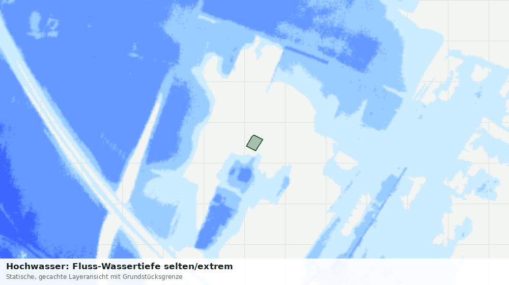 Statische Kartenansicht: Hochwasser: Fluss-Wassertiefe selten/extrem