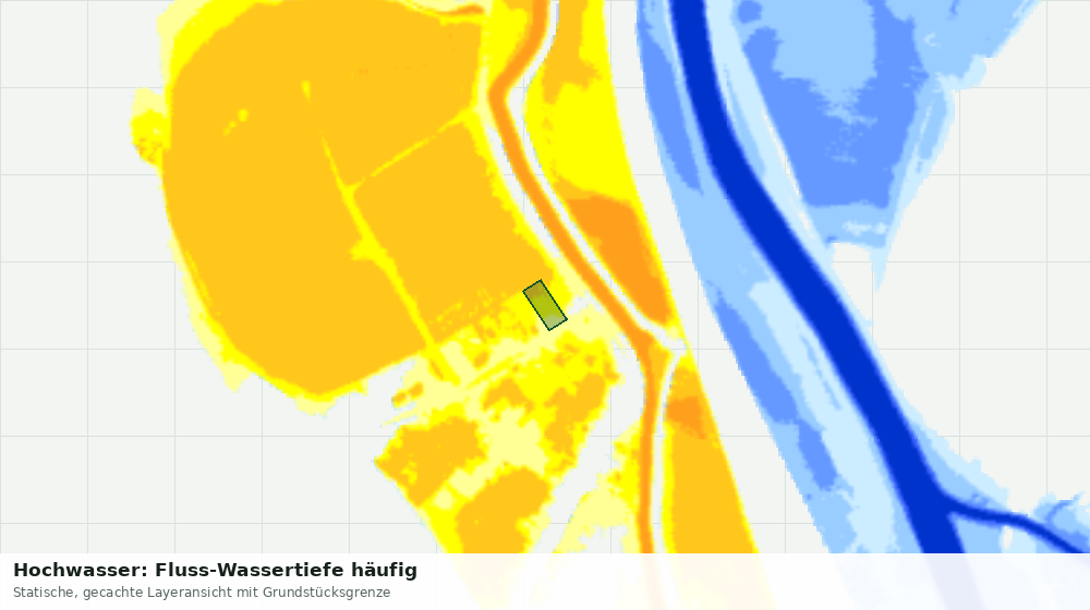 Statische Kartenansicht: Hochwasser: Fluss-Wassertiefe häufig