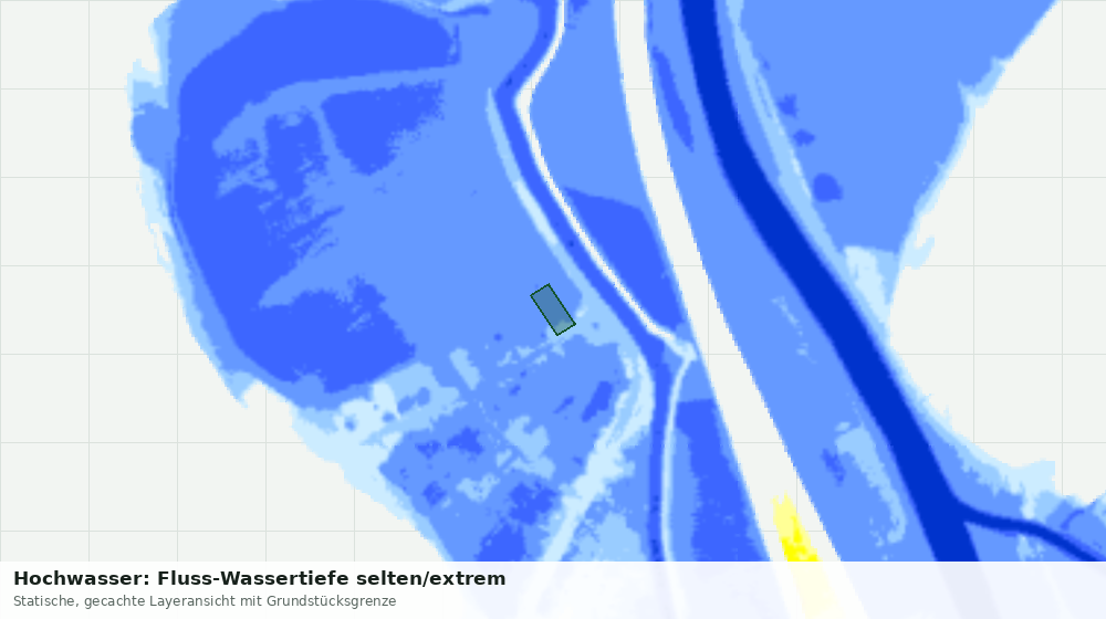 Statische Kartenansicht: Hochwasser: Fluss-Wassertiefe selten/extrem
