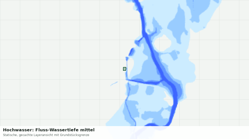 Statische Kartenansicht: Hochwasser: Fluss-Wassertiefe mittel