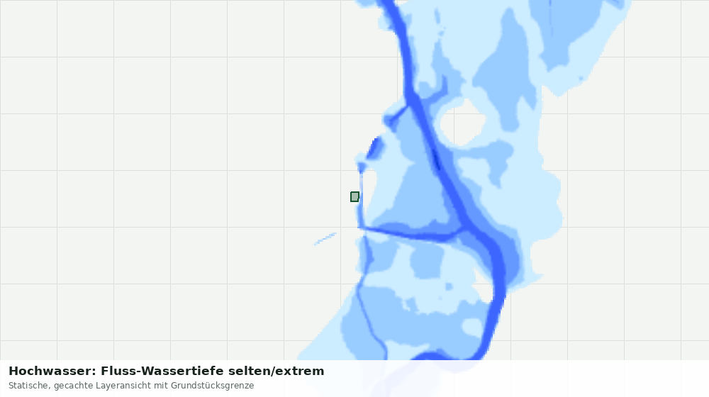 Statische Kartenansicht: Hochwasser: Fluss-Wassertiefe selten/extrem
