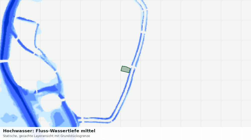 Statische Kartenansicht: Hochwasser: Fluss-Wassertiefe mittel