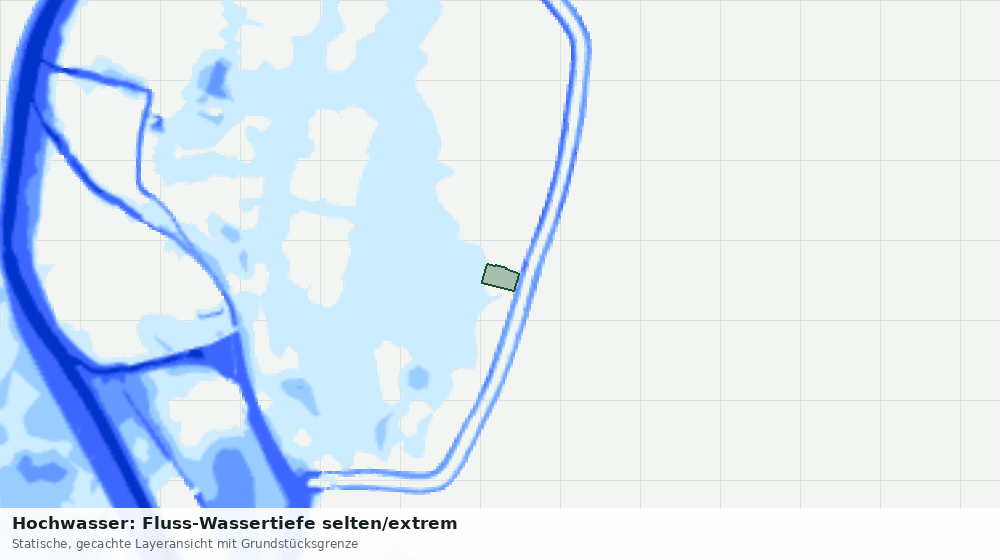 Statische Kartenansicht: Hochwasser: Fluss-Wassertiefe selten/extrem