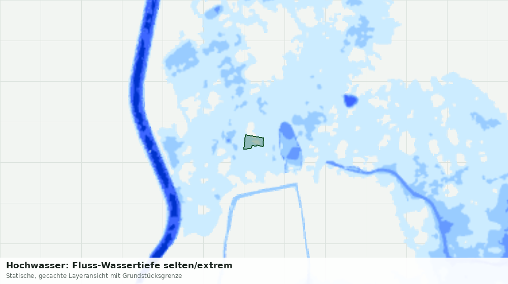 Statische Kartenansicht: Hochwasser: Fluss-Wassertiefe selten/extrem