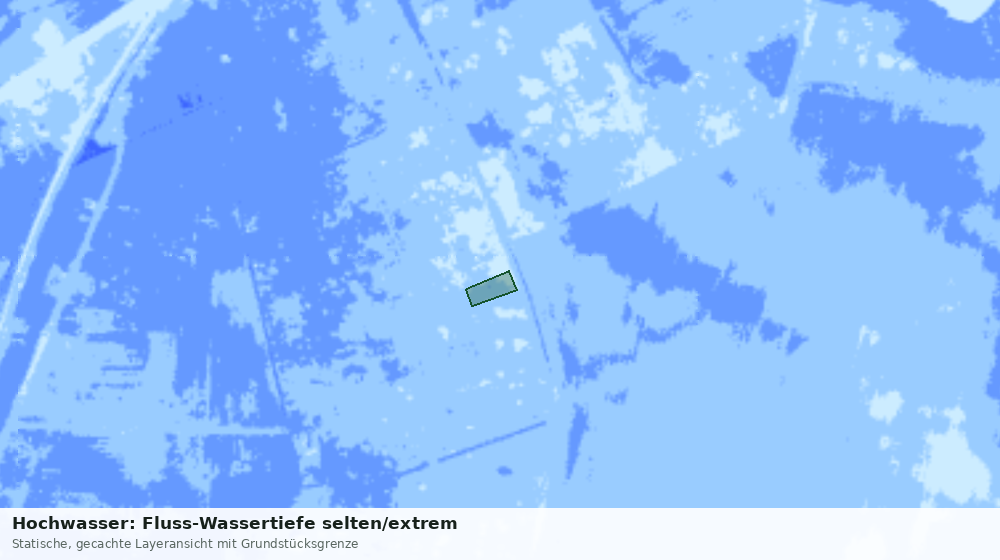 Statische Kartenansicht: Hochwasser: Fluss-Wassertiefe selten/extrem