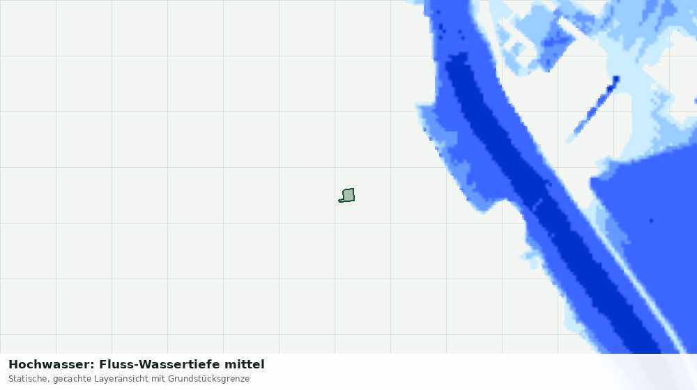 Statische Kartenansicht: Hochwasser: Fluss-Wassertiefe mittel