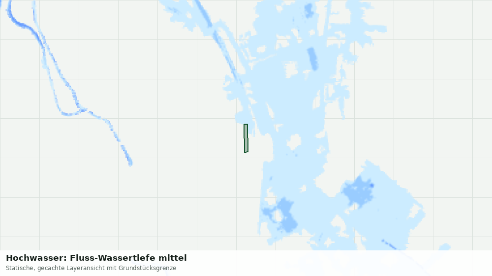 Statische Kartenansicht: Hochwasser: Fluss-Wassertiefe mittel